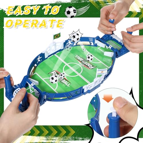 2 Set Mini Soccer Board Game for Kids Soccer Gifts, Foosball Table Football Pinball Interactive Sports Game for Adults Boys Girls Family Playroom Night Party