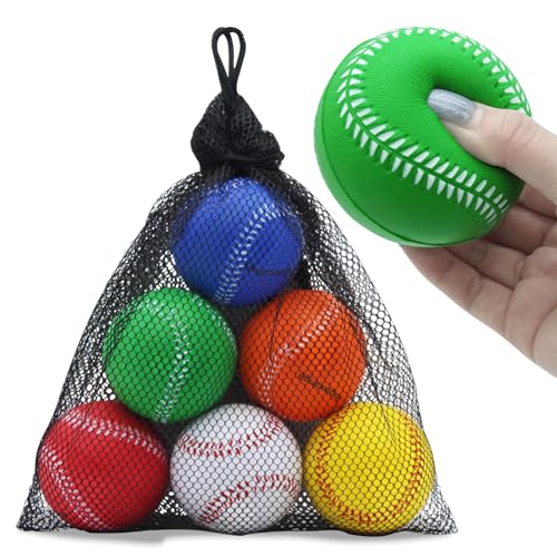 Magicorange Baseball,Foam Baseballs Training Baseballs Unmarked Practice Baseball for Hitting, Soft Toss, Batting, Fielding, Pitching - color: Colorful, size: 6 Pack