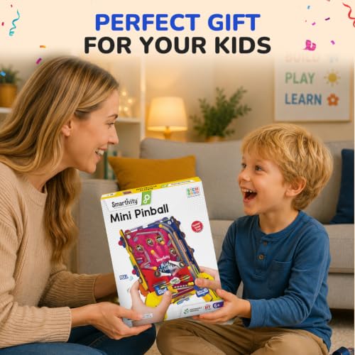 Smartivity DIY Mini Pinball Machine for Kids | Build Your Own Handheld Pocket Pinball Arcade Game | Screen-Free STEM Toy | Birthday Gift for Boys & Girls 6 7 8 9 10 11 12 - style: Mini Pinball