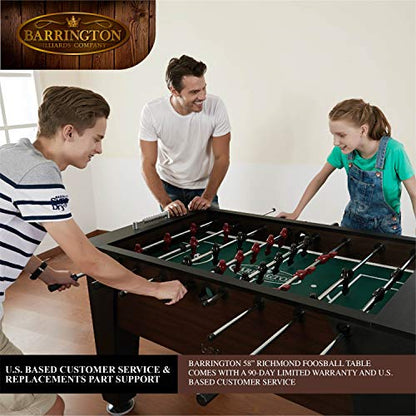 Barrington Foosball Multiple Styles Soccer Foosball Tables, Durable & Stylish Designs with Tabletop Sports Soccer Balls, Perfect for Family Game Rooms - style: 58. Richmond