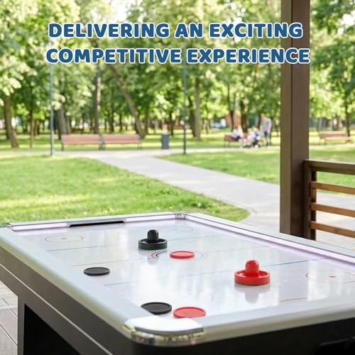 Air Hockey Pucks and Paddles Set, 16 Replacement Parts for Air Hockey Table, Smooth Surface Professional Mini Air Hockey Pucks, Standard Size Paddles with Durable Materials for Competitive Play