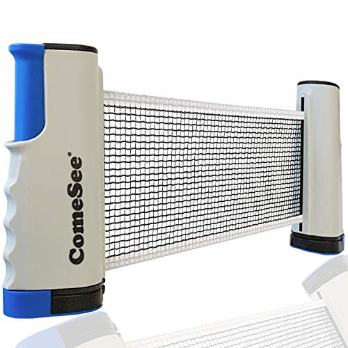 Comesee Retractable Ping Pong Net for Any Table, Table Tennis Nets and Posts Equipment for Replacement - color: gray