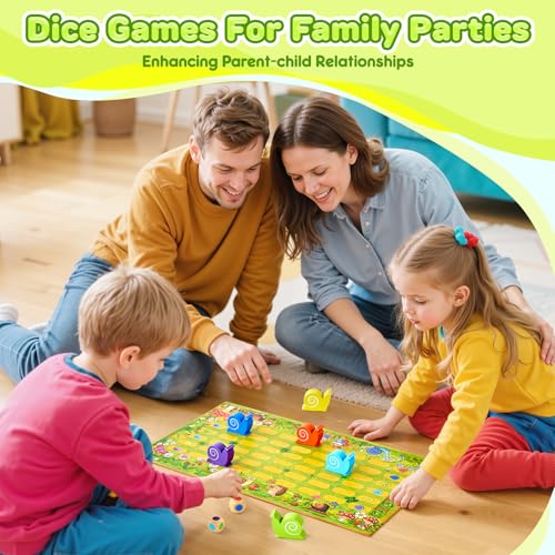 Snail's Pace Race Game, Classic Board Game, Family Game for 2-6 Players, Montessori Toys for 3 4 5 6 Year Olds, Fine Motor Skills Toy, Gifts for Boys Girls 3+ Year Old