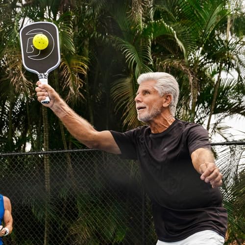 GAMMA RCF Obsidian Pickleball Paddle, Raw Carbon Fiber, 10mm, 13mm, and 16mm Options, Comfortable Molded Foam Handle, Sleak Design, Customizable Handle Weight System - style: Obsidian 10
