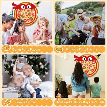 WinnerWhy Pizza Party Game Turtle Party Favors 24 x 22 Pizza Dart Board with 18 Sticky Balls Toys Turtles Themed Game Video Birthday Supplies Decoration Gift for Boys Girls