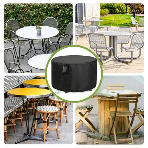 Patio Furniture Covers Round, 42 Inch Outdoor Round Table Cover Waterproof, Rounds Patio Furniture Cover for All Weather Resistant - 42 x 28 Inch - size: 42" DIA x 28" H