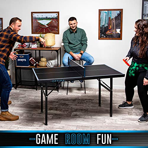 Franklin Sports Table Tennis Tables - Optima Table Tennis Tables - Indoor + Outdoor Tables - Official Size Conversion Tops - Mid-Size Tables for Kids - style: Mid-Size Table