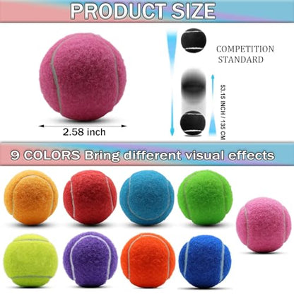 SHYUJAJIE Tennis Balls, 90 Pack Training Tennis Balls Bulk, High Elasticity Practice Tennis for Beginner, Exercise Playing Balls for Pet Dog - color: Pink