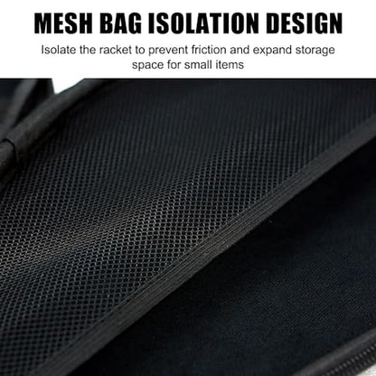 MiOYOOW Table Tennis Racket Case, Hard Shell Ping Pong Storage Bag Ping Pong Paddles Case with Zipper Can Hold 2 Short-Handled Rackets or 1 Long-Handled Racket - color: black