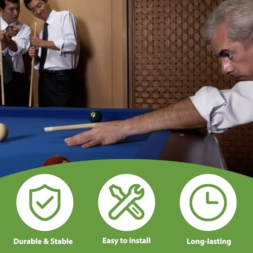 Screw-On Pool Cue Tips and Ferrules Replacement Kit - 12 Pack (10mm, 11mm, 12mm, 13mm) - No Glue Easy Install Billiard Snooker Cue Stick Tips Repair Set, White & Off-White Ferrules
