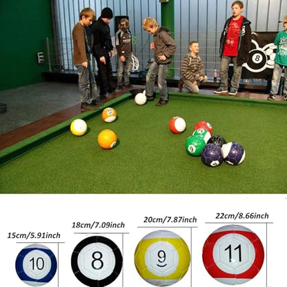 16Pcs Football Billiards Ball Set, PU Leather Soccer Snooker Balls for Inflatable Billiards Game, Pool Kick Billiards Set Table Games for Adult Outdoor Entertainment - size: 18cm/7.09inch