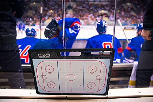 Murray Sporting Goods Premium Coaches Clipboard | Double-Sided Dry Erase Marker Board for Basketball, Baseball, Soccer, Football, Hockey (Marker Included) - style: Hockey