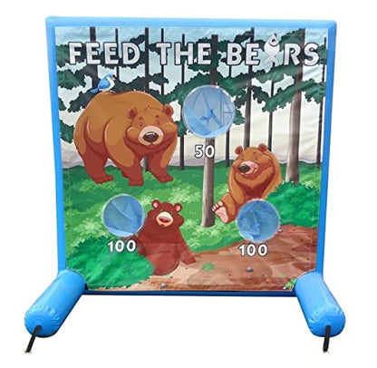 TentandTable Replacement Air Frame Game Panel | Ball and Bean Bag Toss Panel with Net | Use with Air Frame Game | for Backyards, Carnivals, Schools, Birthday Parties - color: Feed The Bears