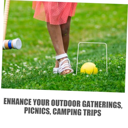 8pcs Croquet Wickets for Outdoor Lawn Games Quick Installation and Portable Design Construction for Croquet Gateball and Soccer Fun