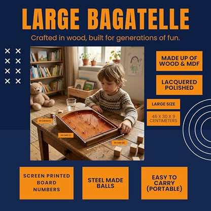 Nagina International Bagatelle Pinball Game (Large) - 46 x 30 x 10 Centimeters