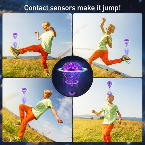 AMERFIST The Latest Cool and Magical Flying Toy, Combining AI Motion Control Technology with Contact Sensing System, Make it Become Bounce & Flip & Flight Toys, Fully unleashing Your Creativity. - color: Purple