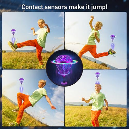 AMERFIST The Latest Cool and Magical Flying Toy, Combining AI Motion Control Technology with Contact Sensing System, Make it Become Bounce & Flip & Flight Toys, Fully unleashing Your Creativity. - color: Purple