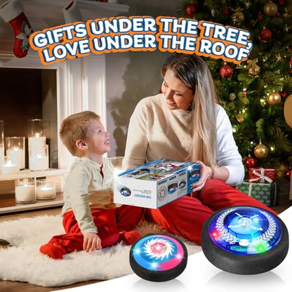 Nazano 3-in-1 Hover Soccer Ball, Kids Toddler Hockey Set with LED Lights,Indoor Outdoor Toys for Kids, Soccer Gift for Boys 6-8 8-12, Birthday,Kids, Boys Girls Age 6, 7, 8, 9, 10, 11, 12 - size: 3-IN-1 HOCKEY SOCCER BALL SET