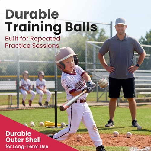 GPS Athletics Soft Practice Baseballs for Kids – Low Impact Safety Training Baseballs for Youth Baseball Practice & Indoor Training, Durable Soft Baseballs with Raised Seams, 6 Pack