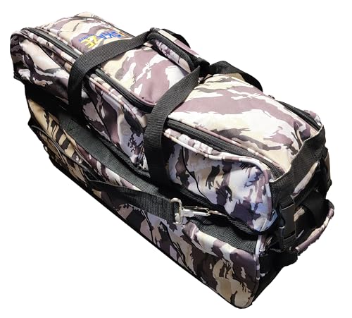 3 Ball Deluxe Bowling Tournament Roller Tote with detachable Shoe and Accessory Bag - color: Green
