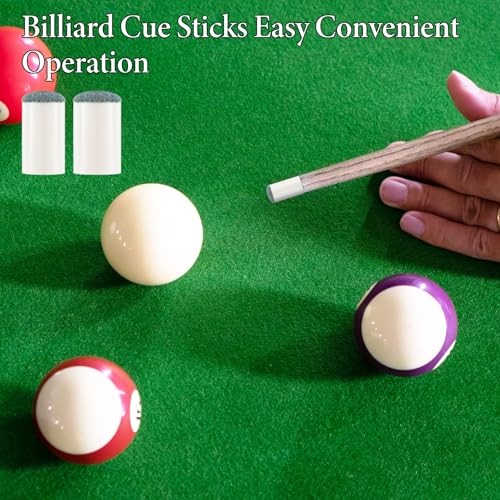 40PCS Slip on Pool Stick Tips Replacement Kit, 2 Sizes Premium Pools Cue Tip, Pool Tips for Pools Sticks No Glue or Tool Required Billiard Cues Accessories Cues