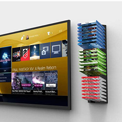 Monzlteck Video Game Case Storage Wall Mount | Metal