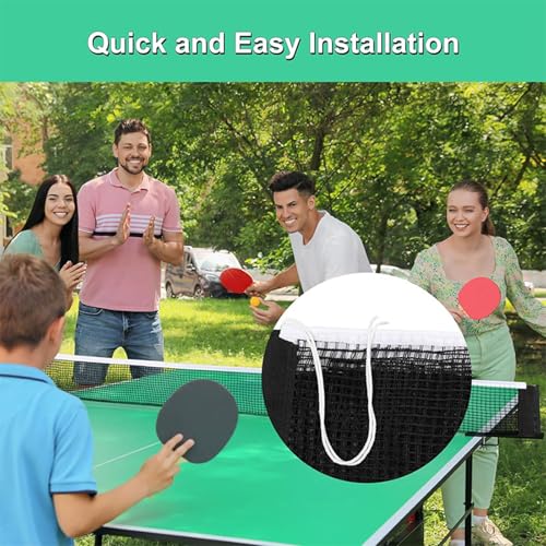 Quick Assembly Table Tennis Net Folding Portables Universals Pingpong Net for Various Tables Durability - style: Black 2 Threads 2