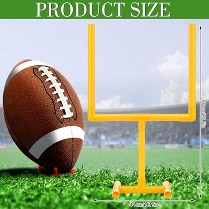 VioraWhite 2 Pcs Football Party Decoration 19.69" x 11.81" Plastic Football Goal Centerpiece Soccer Goal Post Field Post Decoration for Game Day Soccer Theme Party Decor - style: 19.69" X 11.81"