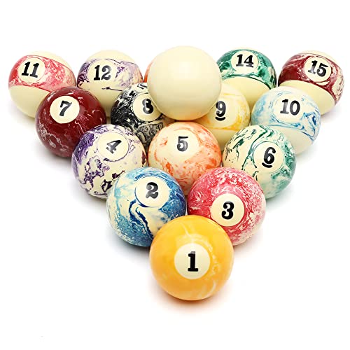 CUPPA Professional Pool Balls/Billiard Balls Set, Complete 16 Balls for Pool Tables - color: Flower Ball