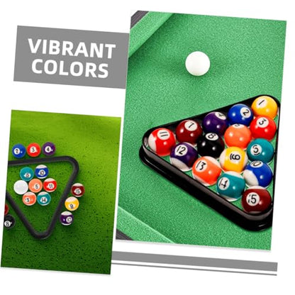 Playset for Kids Billiards Balls Set Mini Pool Table Accessory Training Balls Resin Material Fun for Children