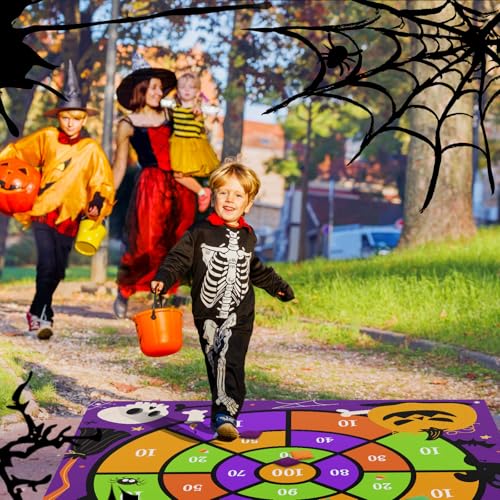Arrowbash Giant Halloween Bean Bag Toss Game 4.9ft Large Festival Outdoor Lawn Yard Camping Field Day Games for Family Backyard Halloween Fall Thanksgiving Day Party Gift - style: Halloween