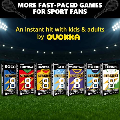 Quokka Tennis Fast-Paced Card Game for Kids & Adults – 128 Cards & Easy Rules – Quick & Fun Matching Game – 2-4 Players – Ages 8+ – Perfect for Family Games Night, Travel and Parties - color: Tennis