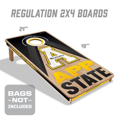 YouTheFan NCAA 2' x 4' Slogan Series Professional Wood Cornhole Game - color: Appalachian State Mountaineers