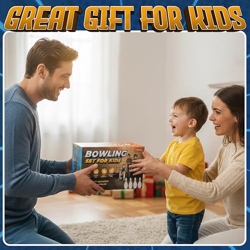 Kids Bowling Set - 10 White Plastic Pins & 2 Lightweight Bowling Balls - Family Fun Indoor & Outdoor Toddler Bowling Set Game for Boys & Girls, Educational & Active Play Toy, Birthday Gift Ages 3+ - color: Classic Bowling Ball Set