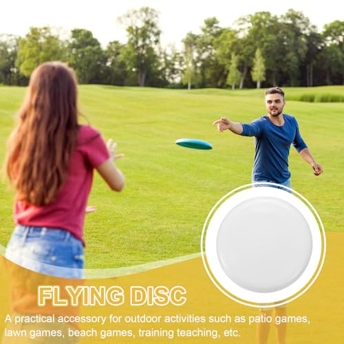 PATIKIL Flying Disc Plastic Flying Disk Flyer for Outdoor Sports Training Playing Lawn Game - color: White/Green