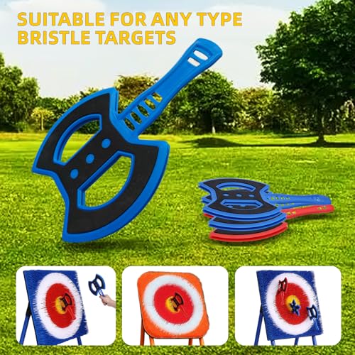 Throwing Axe for Bristle Throwing Targe,8pcs Plastic Axes, 8pcs Throwing Stars - style: 8 Ninja Stars