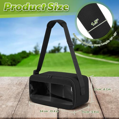 Cosmos Cornhole Bag Carrying Case Corn Hole Bean Bag Holder Carrier Holds 8 Bean Bags, Portable Storage Organizer Bag with Detachable Divider and Adjustable Strap for Men and Women