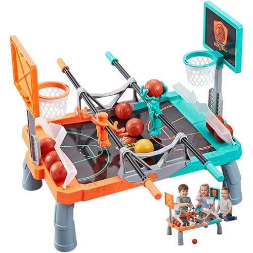 Tabletop Basketball Shooting Game Duel Score Fun Ideal for 2 Players Interactive Family Game Night with Mini Hoops and 10 Balls