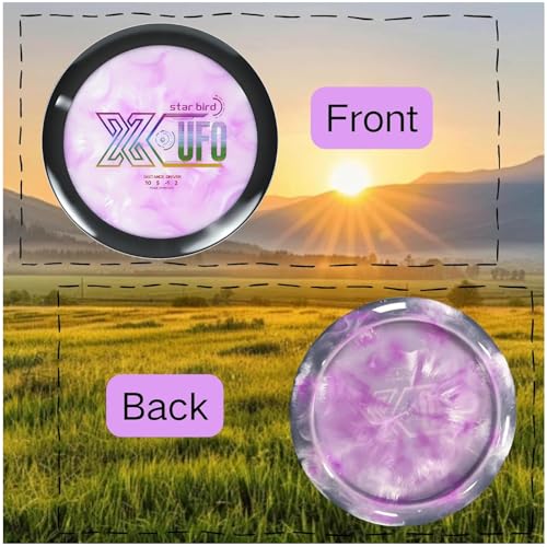 X-UFO Disc Golf Driver, 170-180g, PDGA-Certified, Suitable for Windy and Ultra Stable tee Shots, Ultra Stable Long Distance Driver - color: mix colors