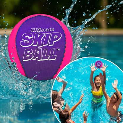 Activ Life The Ultimate Water Skip Balls, Water Bouncing Ball for Swimming Pool, Beach Toys for Friends, Family, Kids and Adults - style: Pink/Purple