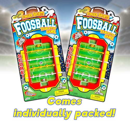 JA-RU Mini Foosball Table (1 Toy) Mini Arcade Tabletop Soccer & Football Party Favors. Portable Handheld Games for Kids & Office Desk Toys. 255-1s - style: 3 Packs