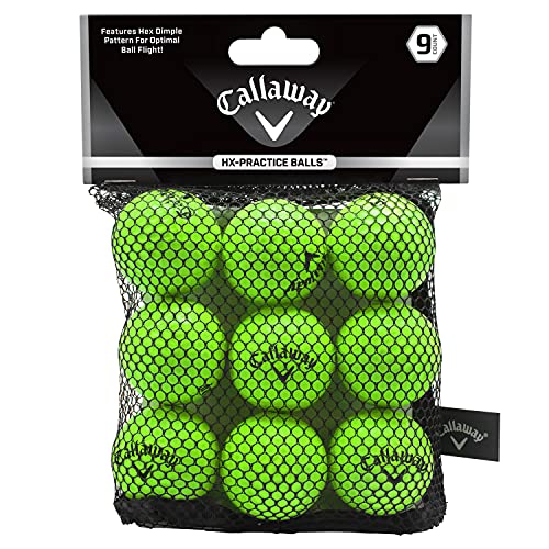 Callaway HX Soft Flight - Foam Practice Golf Balls - color: Green, size: 9 Pack