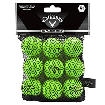 Callaway HX Soft Flight - Foam Practice Golf Balls - color: Green, size: 9 Pack