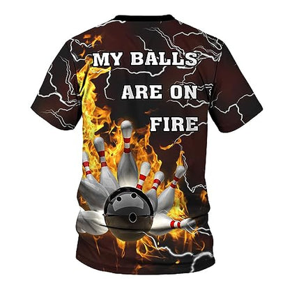 Rivelus Personalized Name Bowling Shirts for Men and Women 3D, Bowling Shirts for Team Bowling, Bowling Shirts Gift - color: Blm28