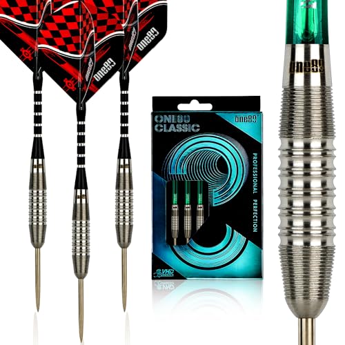 ONE80 90% VHD Steel Tip Tungsten Dart, Professional Barrel Style with Extra Flights, Shafts and Sharpener Gift Box Packaging - style: G-24g