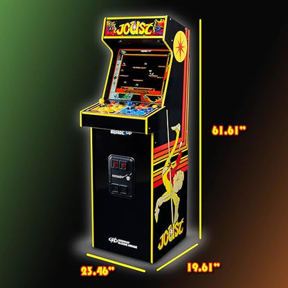 ARCADE1UP Rampage/Joust Deluxe Arcade Machine, Includes 14 Classic Midway Games with WiFi Leaderboards, Light-Up Marquee & Redesigned Cabinet - color: Rampage/Joust