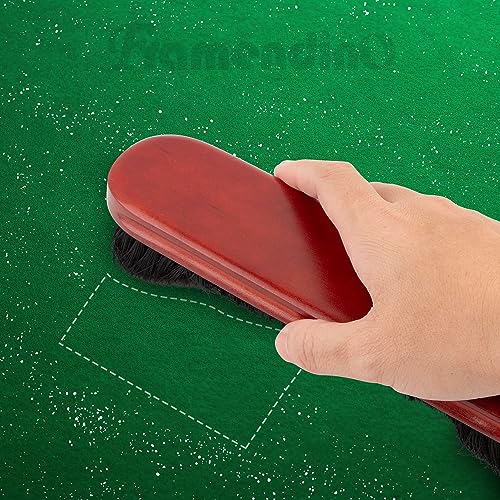 Framendino, Wooden Billiards Pool Table and Rail Brush Set Wood Billiard Cleaner Cleaning Tools Supplies (Red-Brown, 2 Pack) - color: Brown