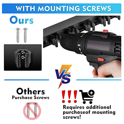 12 PCS Pool Cue Holder Clamps(Include Screws), Billiards Snooker Cue Locating Clip Holder Regular Fishing Rod Storage Clips Black for Pool Cue Racks Include Screws - color: Big