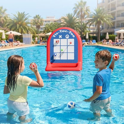 Funscape Kids Inflatable Dartboard Pool Toy, Fun Swimming Pool Soft Ball Toss Game, Outdoor Yard Water Target Sports Activity, Cool Summer Beach Party Gift 3 4 5 6 7 8 Yr Boy Girl Child-Dartboard