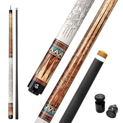 Z LUK Carbon Fiber Pool Cue Stick, Low Deflection Billiard Cue Sticks 12.5mm Tip, Professional Pool Stick for Adults with 3/8-8 Stainless Steel Joint - color: Obsidian Monarch
